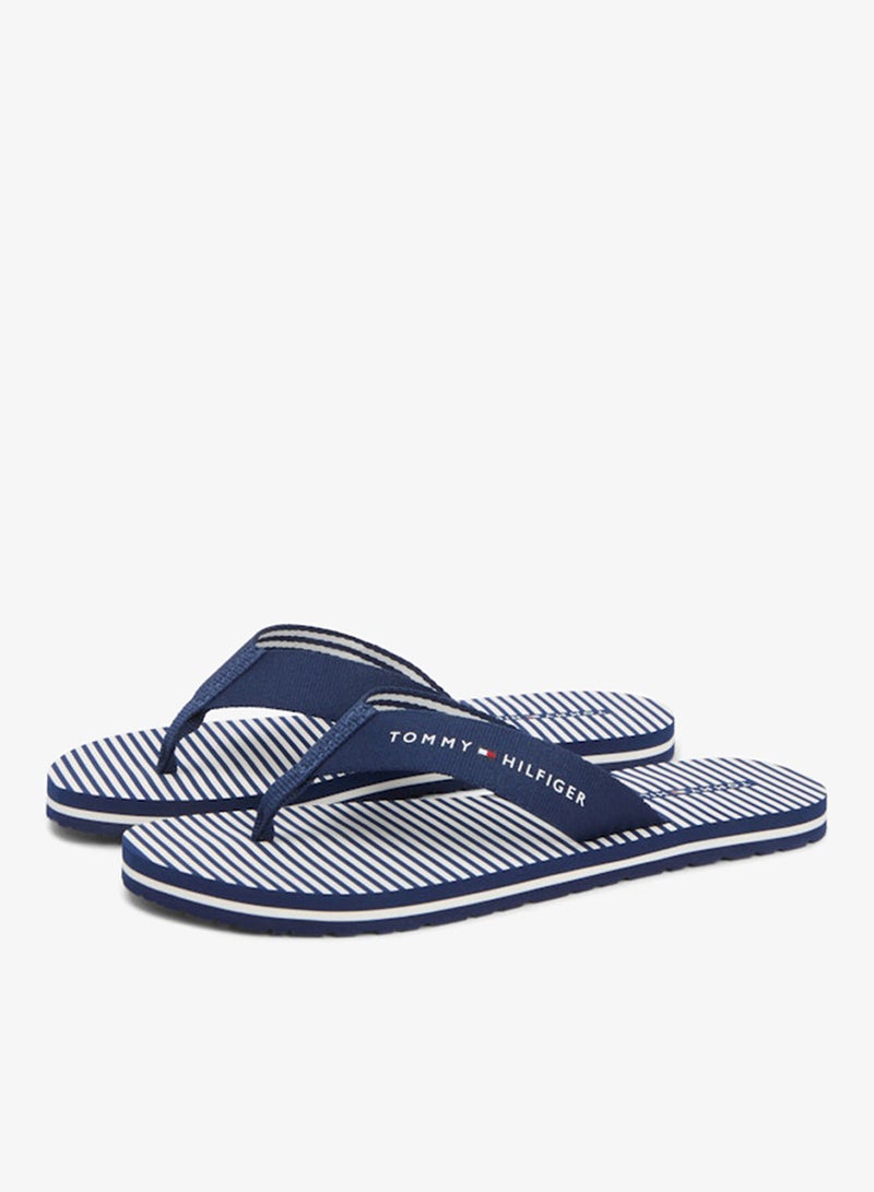 TOMMY HILFIGER Webbing Strap Ithaca Stripe Flip-Flops - Image 3
